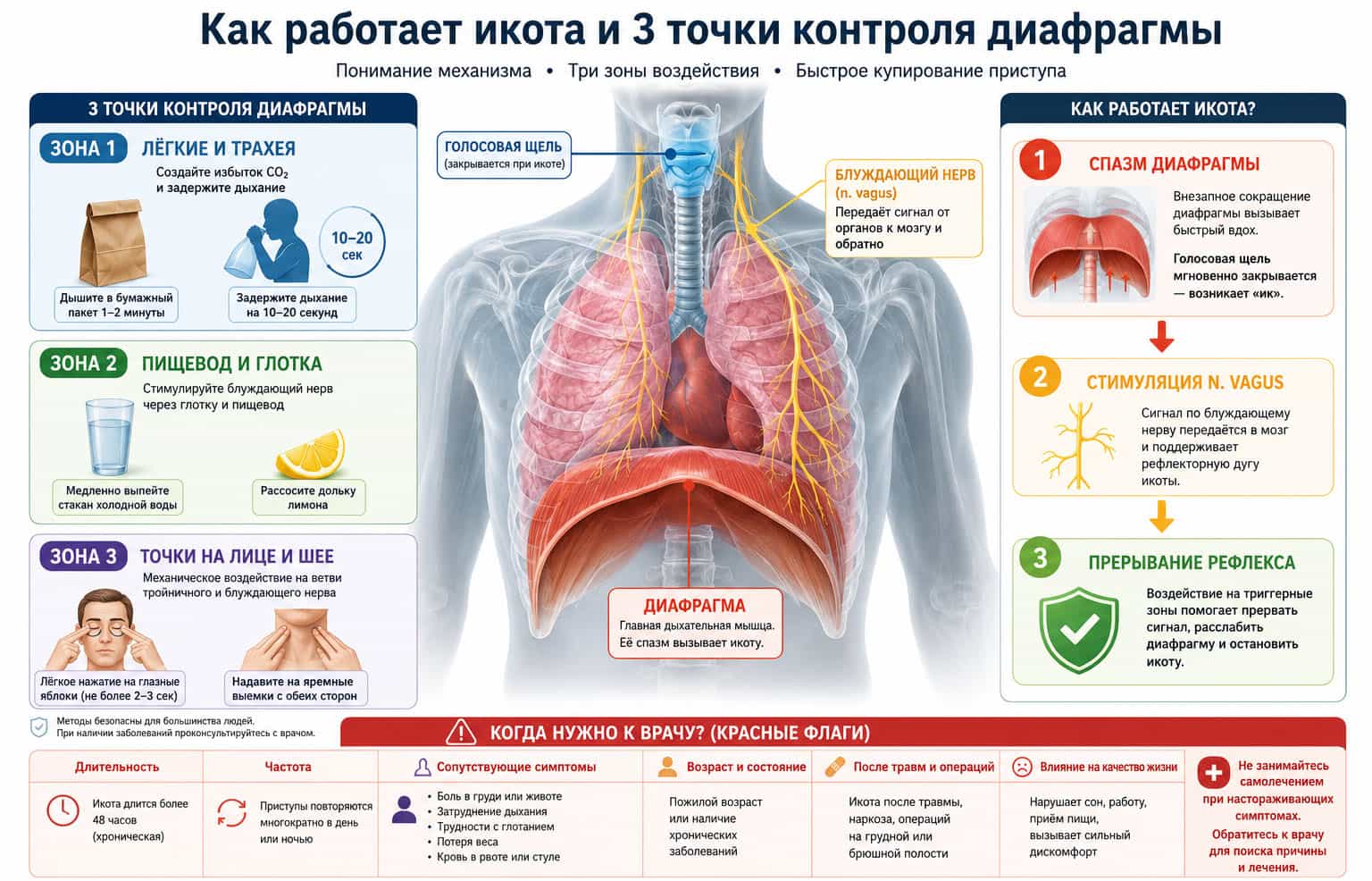 Инфографика: Как работает икота